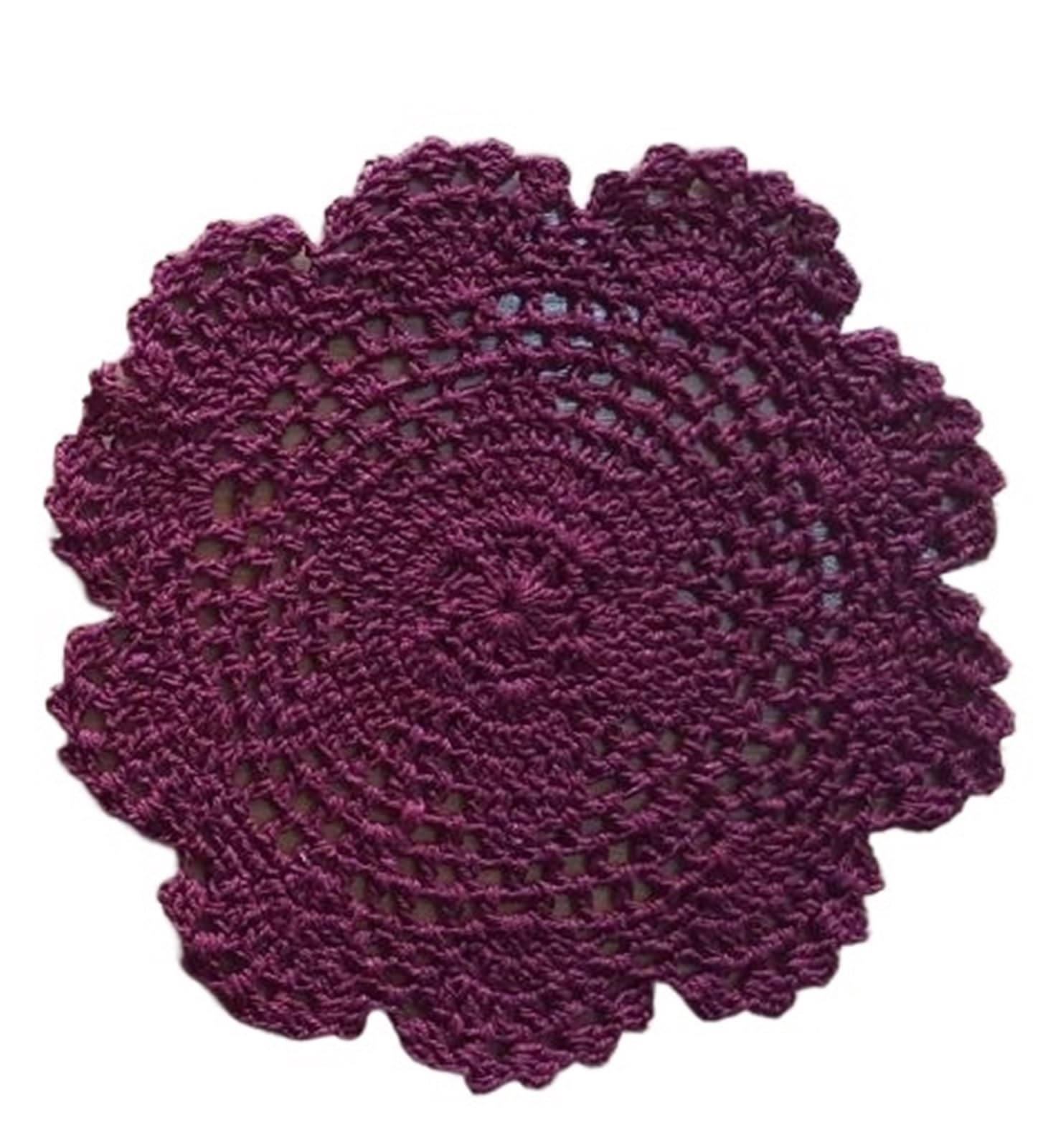 5Pcs Shabby Chic Vintage Crocheted Doilies Handmade Crochet Coasters Cotton Lace Cup Mat Placemat for Cup