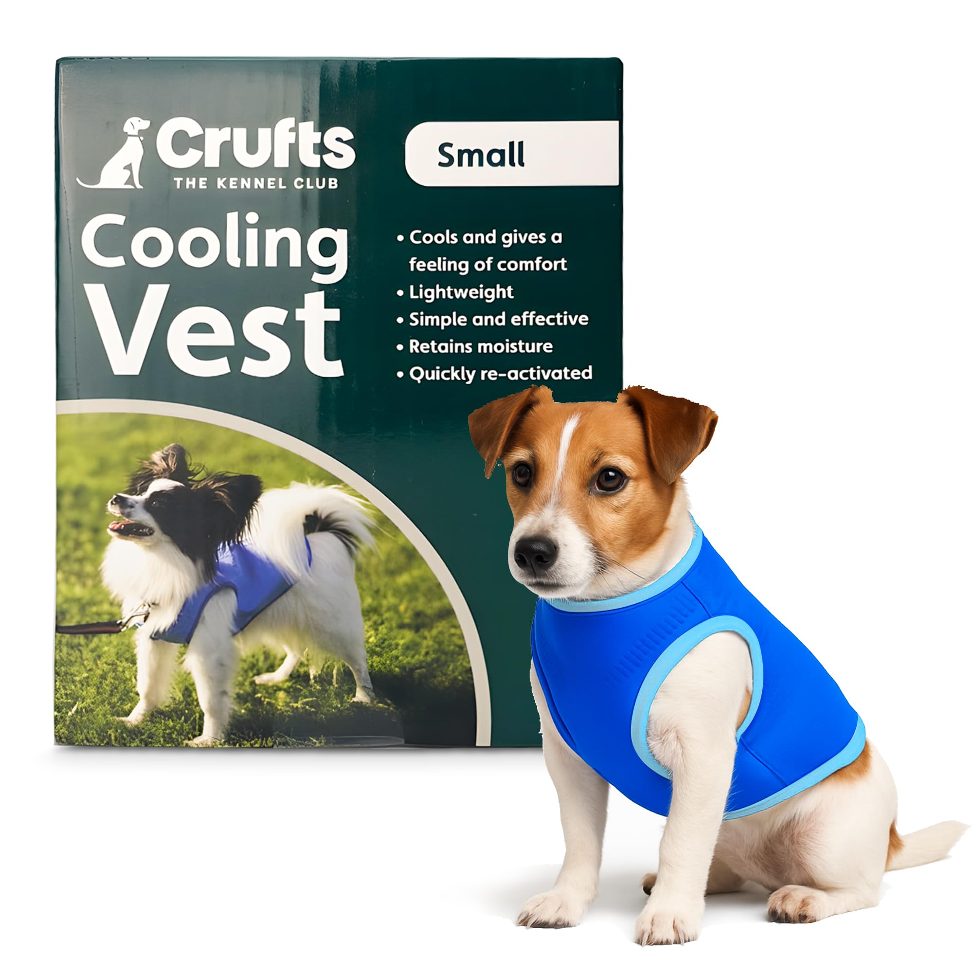 Lizzy Dog Cooling Vest Coat | Breathable Lightweight Puppy Jacket for Hot Weather | Pet Cool Safety Vest with Magic Tape | Sun Protection for Dogs (20cm (Small))