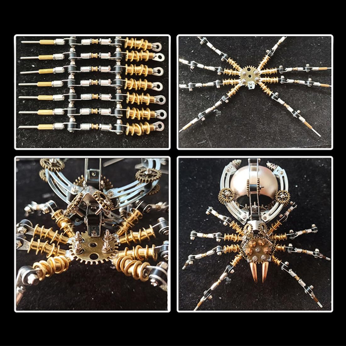JOENI HIDEDE metalowe puzzle 3D, mechaniczny pająk, zestaw do montażu z lampą stołową, 512 szt., metalowe cięcie laserowe, puzzle, model zestaw do montażu, zabawka