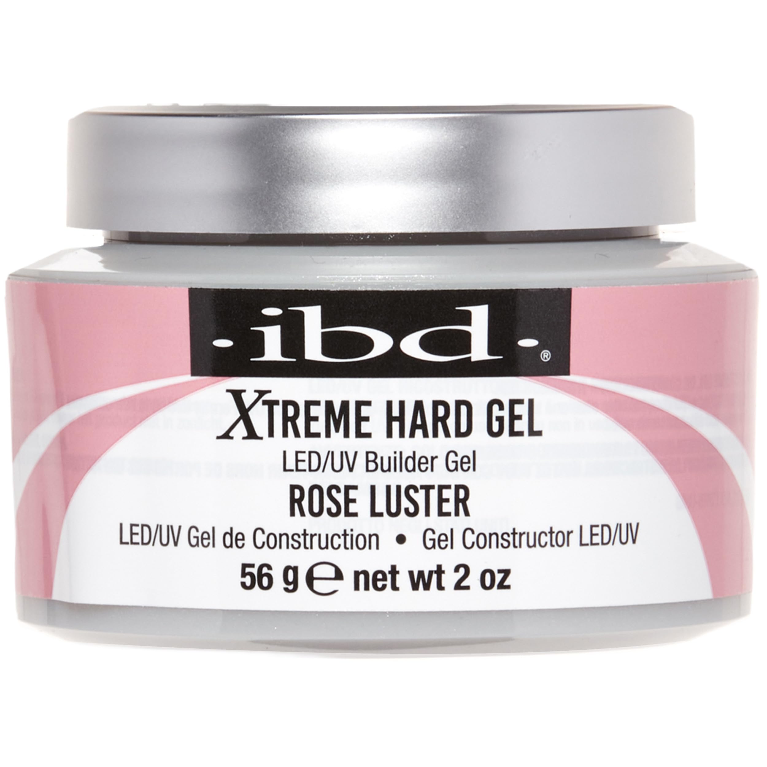 IBD LED/UV Builder Gel, Rose Luster – Hard Builder Gel for Nail Extensions, Sculpting & Strengthening, Soak-Off UV/LED Nail Enhancement, 2 oz
