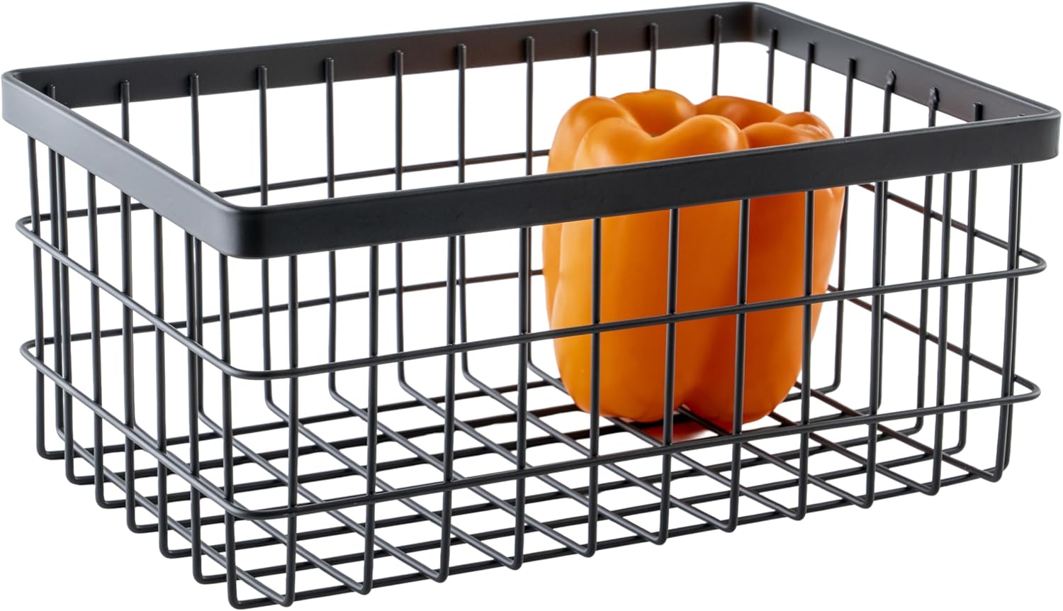 G.E.T. WB-964-MG Rectangular Metal Storage Wire Basket for Pantry, Produce and More, 9" x 6" x 4"