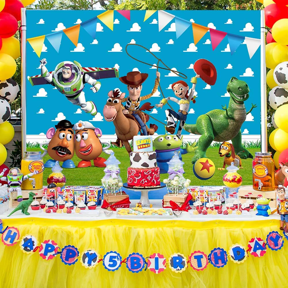 Toy Story Backdrop , For Birthday, Party Supplies, Decorations, Baby