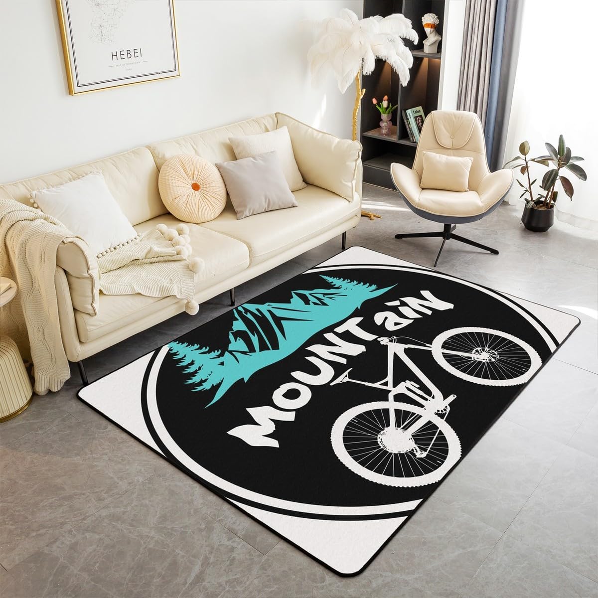 Manfei Whisky Kids Area Rug,Wooden Barrel Plank Grain Rustic Retro Indoor Floor Mat Entrance Rug,Wine Beer Glass Bar Time Non Slip Rug,Brown Black Chairs Couch Living Room Decor,5'x6'6''