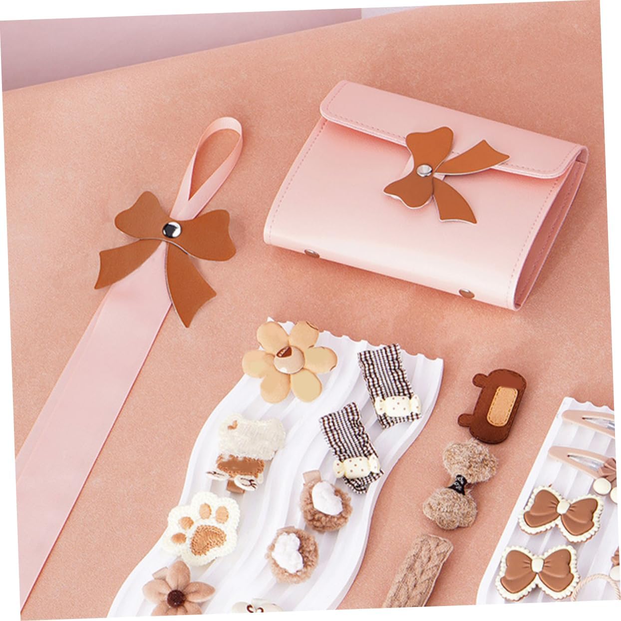 FOMIYES 1set Wall Hanging Hair Accessories Organizer Bow Holder for Girls Headband Hair Clip Storage and Stylish for Tidy Rooms Design