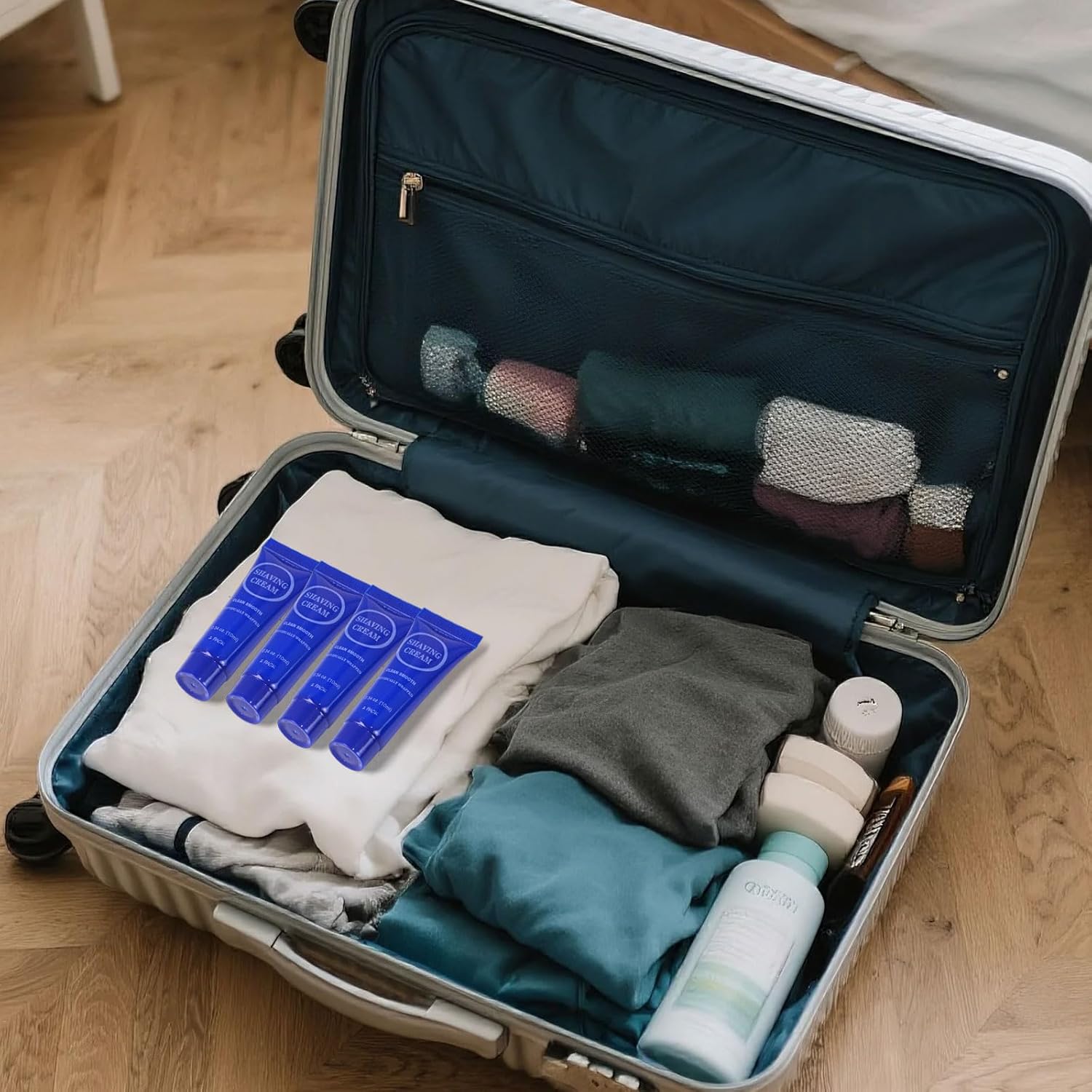 Disposable Shaving Cream for Men, Small Bottle Individually Wrapped Mini Shave Cream in Bulk, Travel Size Toiletries Amenities Vacation for Hotel, Shelter/Homeless/Nursing/Charity 0.34oz (Pack of 100) - Image 5