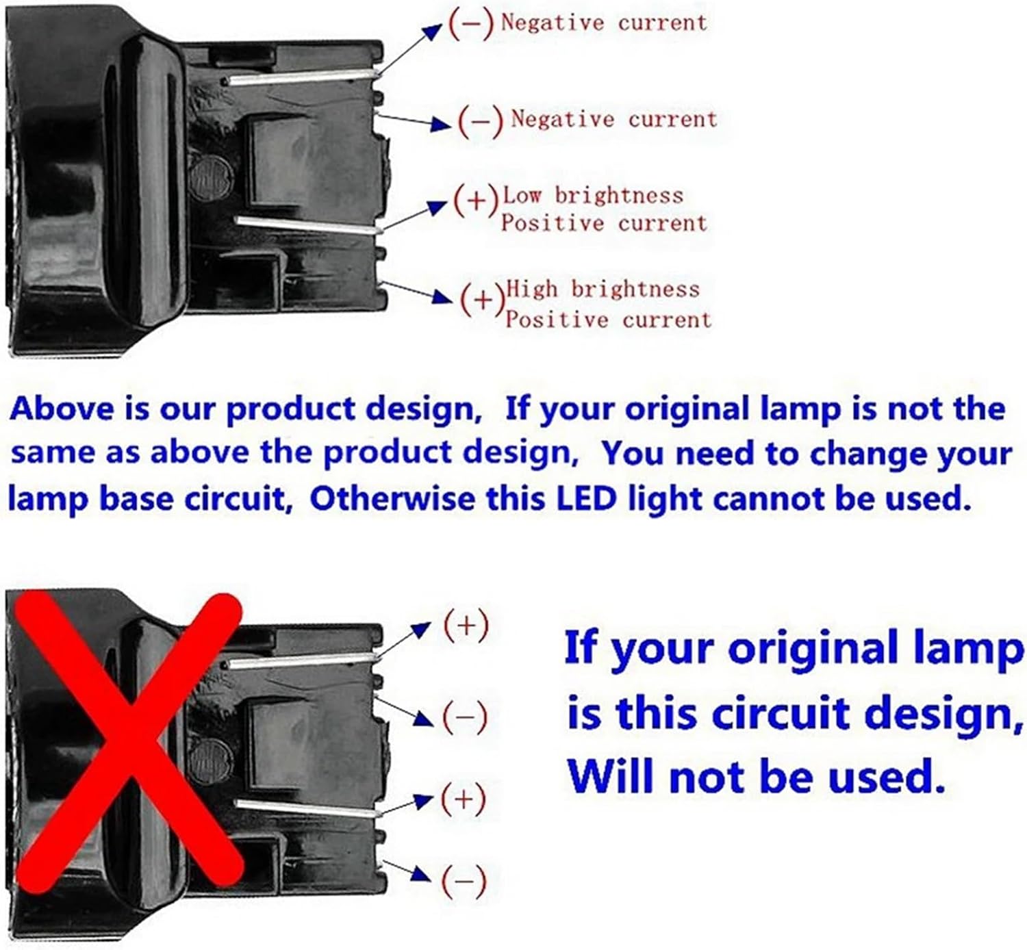 2PCS T20 LED 7443 W21/5W 7440 W21W Led Bulbs Super Bright Car Tail Brake Lights Turn Signals Auto Reverse Lamps White Red Yellow(Red)