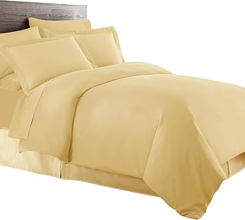 Miniatura 10 de sheetsnthings - Juego de cama de 6 piezas en una bolsa doble extra larga XL El juego incluye mezcla de algodón 650 hilos color gris pardo sólido