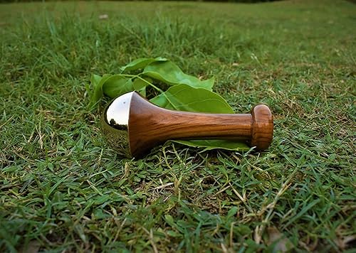 Miniatura 2 de Masajeador facial y pies Kansa Wand - Beneficios ayurvédicos de bronce restaurando el brillo a través de la desintoxicación con taza Kansa Vatki de