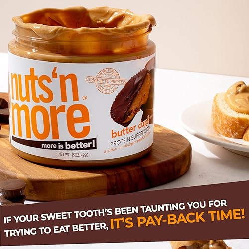 Miniatura 30 de Nuts 'N More - Mantequilla de maní con pretzel de arce y chocolate, completamente natural, alta en proteínas y baja en carbohidratos y azúcar, sin