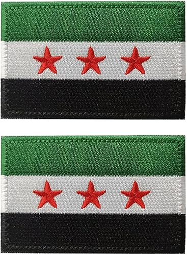 Vista 157 de 2 unidades AliPlus Parches de bandera de Colombia bordados, parches tácticos militares morales, applique con gancho y bucle