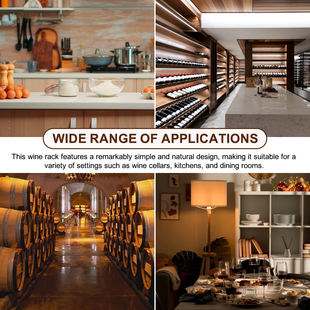 Portabottiglie da Tavolo in Bambù Portabottiglie di Vino per Bar | Portabottiglie in Bambù a 3 Piani per 12 Bottiglie, Standard Portabottiglie Autoportante, per Cucina Soggiorno Cantina