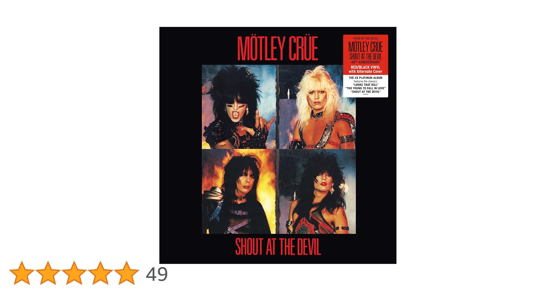 MÖTLEY CRÜE SHOUT AT THE DEVIL 日本版レコード Motley Crue Shout At The Devil 1983 Vinyl LP Japan First