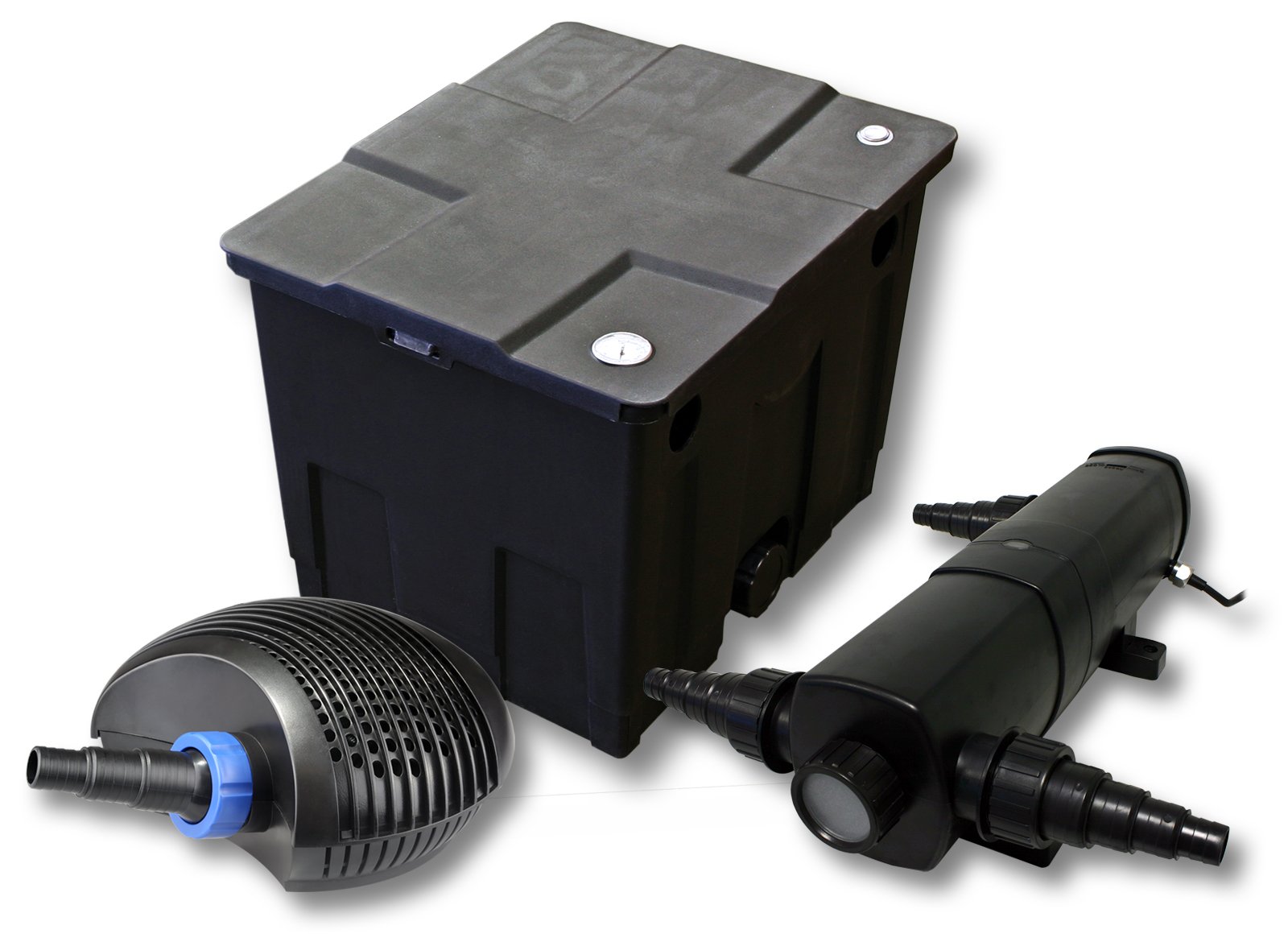SunSun filtros para 12.000l Estanque con 24W Clarificador y CTF Eco Bomba con 20W