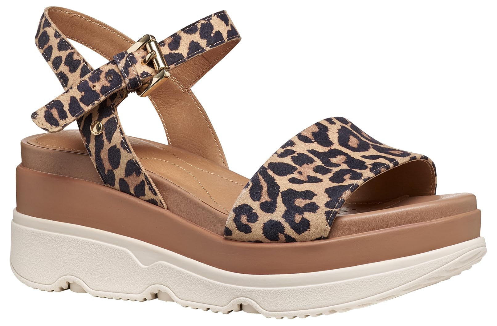 Geox Women's D Gardenia C Wedge Sandal, Natural, 37.5 EU