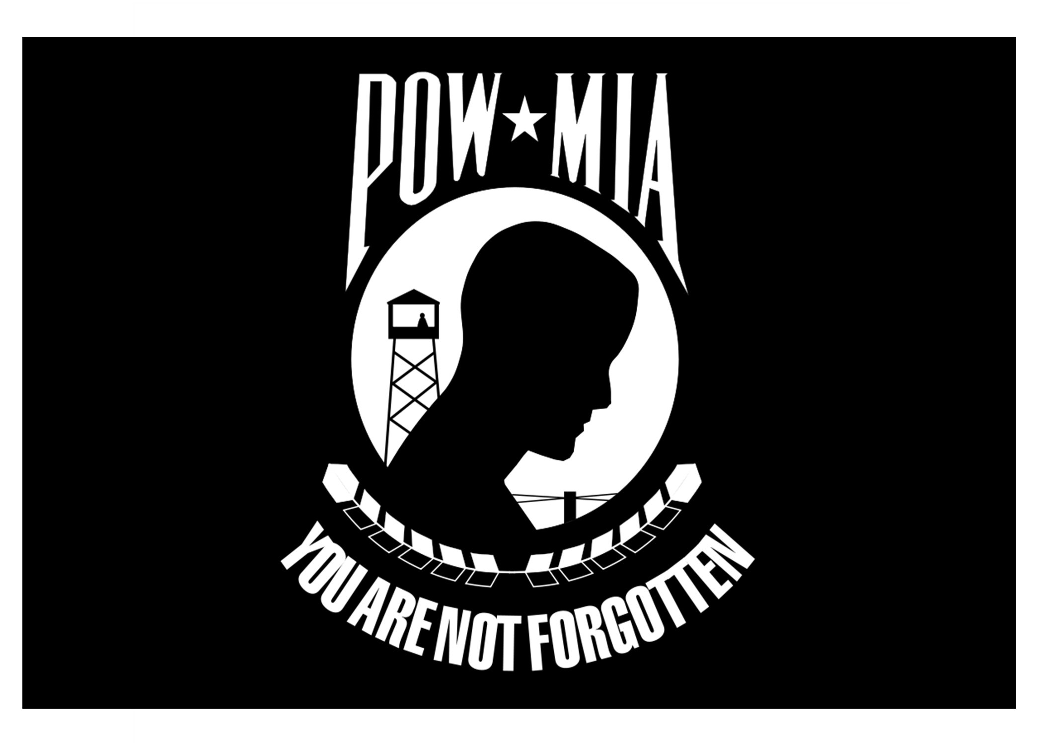 Rogue River Tactical Veteran POW MIA Black Flag Patriotic Military Auto Car Decal Window Bumper Sticker (5x3)