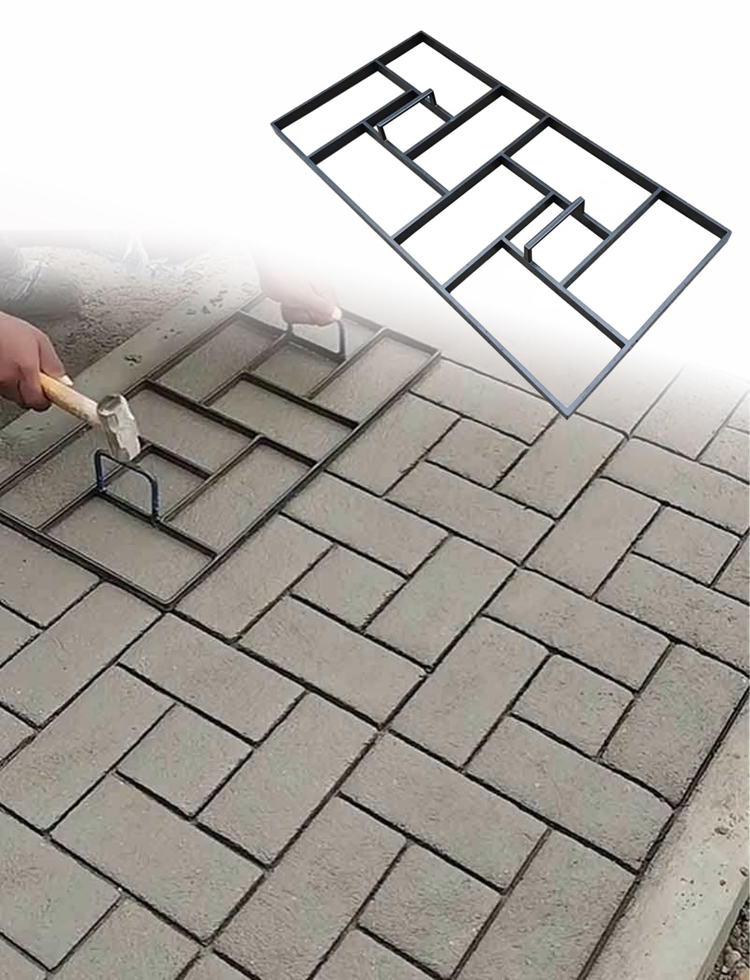 Walk Path Maker Steinform – dekorative, wiederverwendbare Pflasterform für Innenhof und Garten