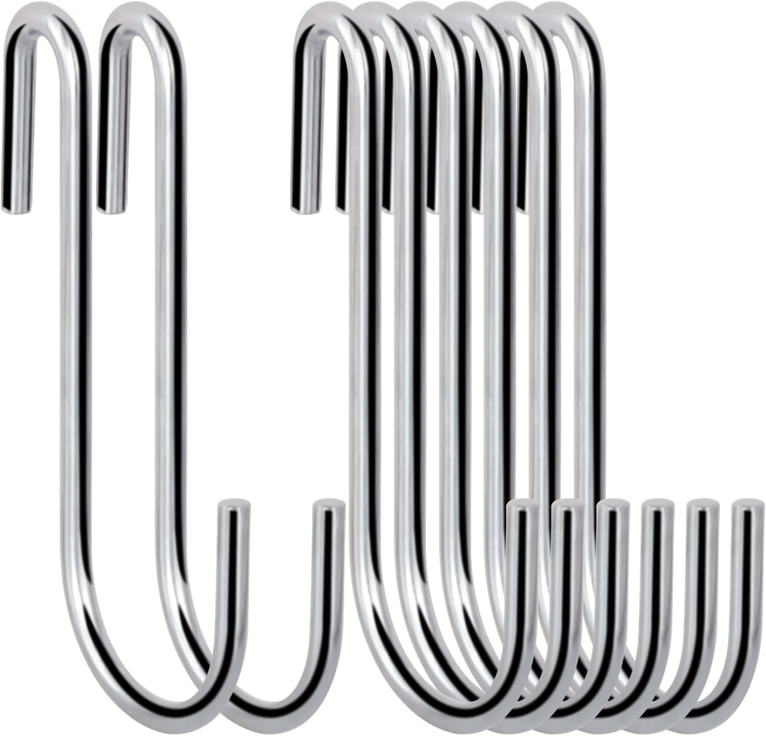 ESFUN 30 Pack 3 Inch S Hooks Heavy Duty Pan Pot Holder Rack Hooks Hanging Hangers S Shaped Hooks for Kitchenware Pots Utensils Clothes Bags Towels Plants
