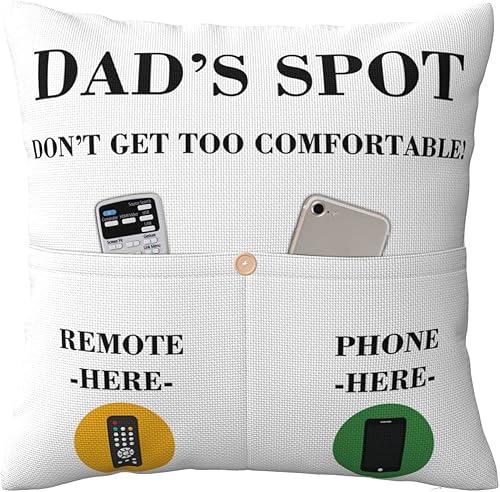 Regalos para papá, 2 bolsillos y 2 lados, fundas de almohada de 18 x 18 pulgadas para cama, sofá, cumpleaños, Navidad, aniversario, Acción de
