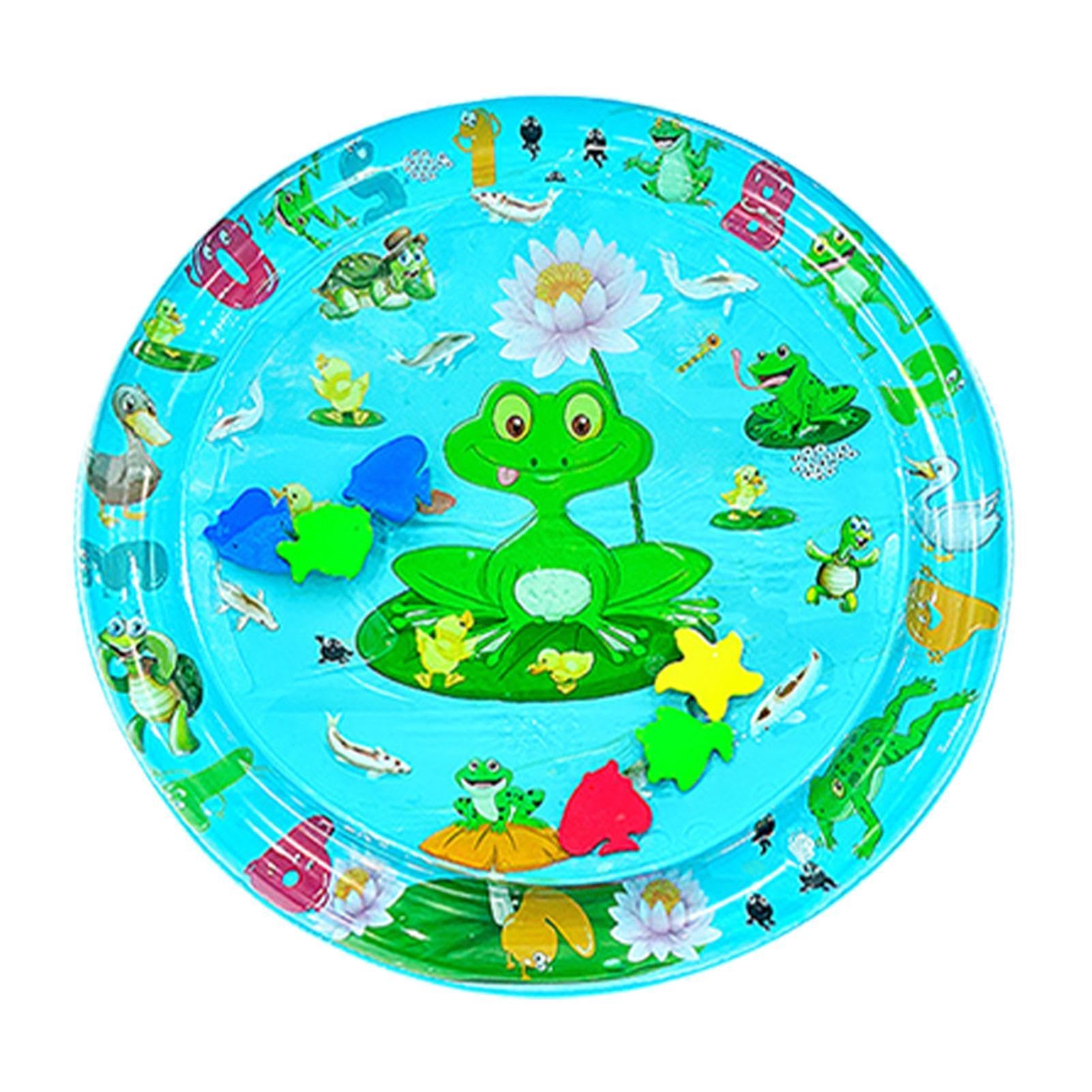 Vllold Tapete de juego acuático sensorial para gato, tapete portátil refrescante para mascotas para verano, juguete interactivo para días calurosos
