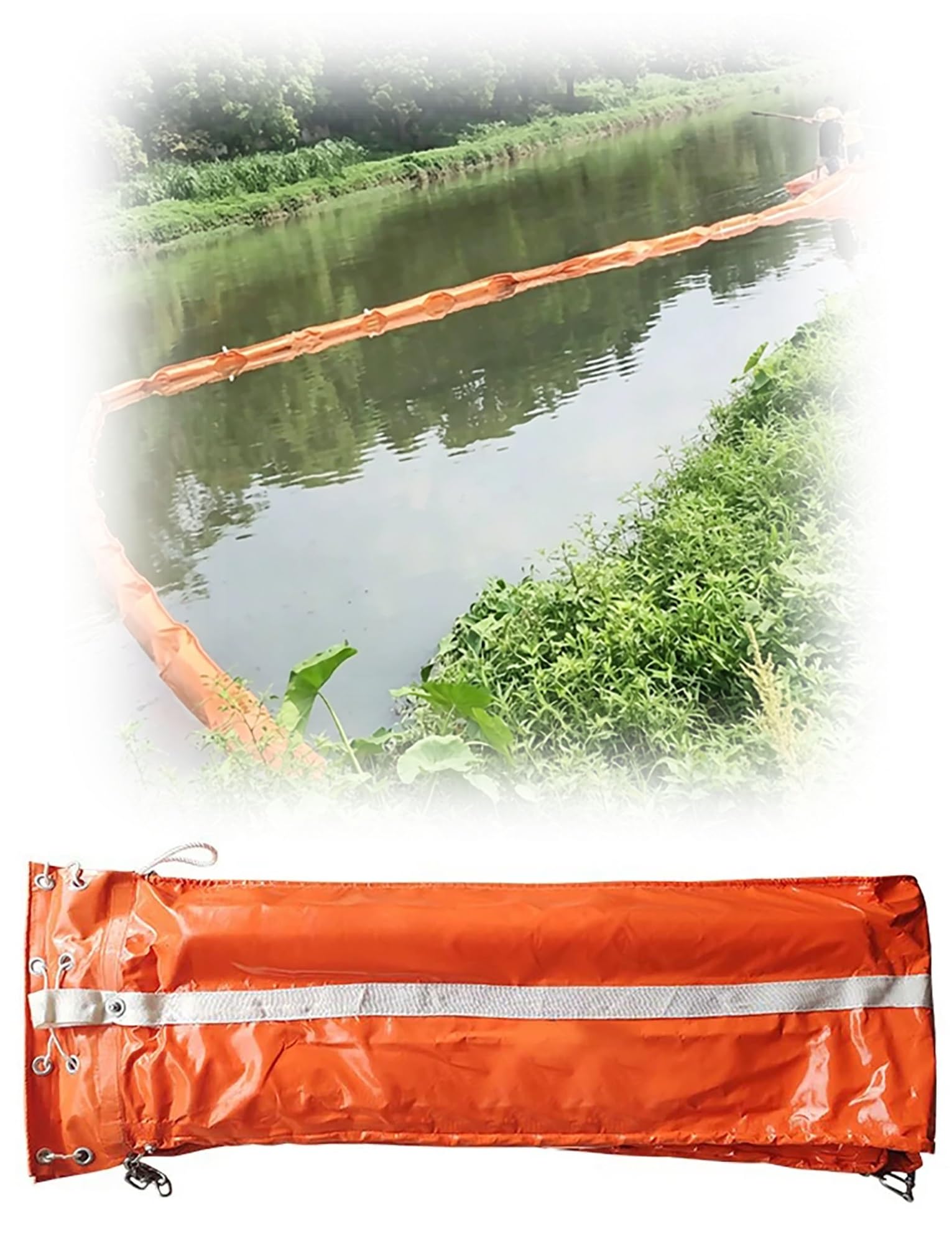 Barrera de inundación de instalación rápida de 10 m con PVC resistente a derrames