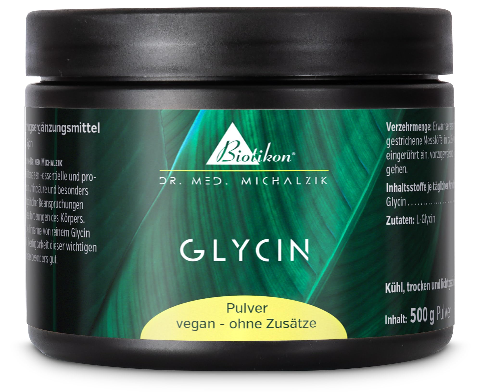 Glycine powder according to Dr. Michalzik free from additives of BIOTIKON®