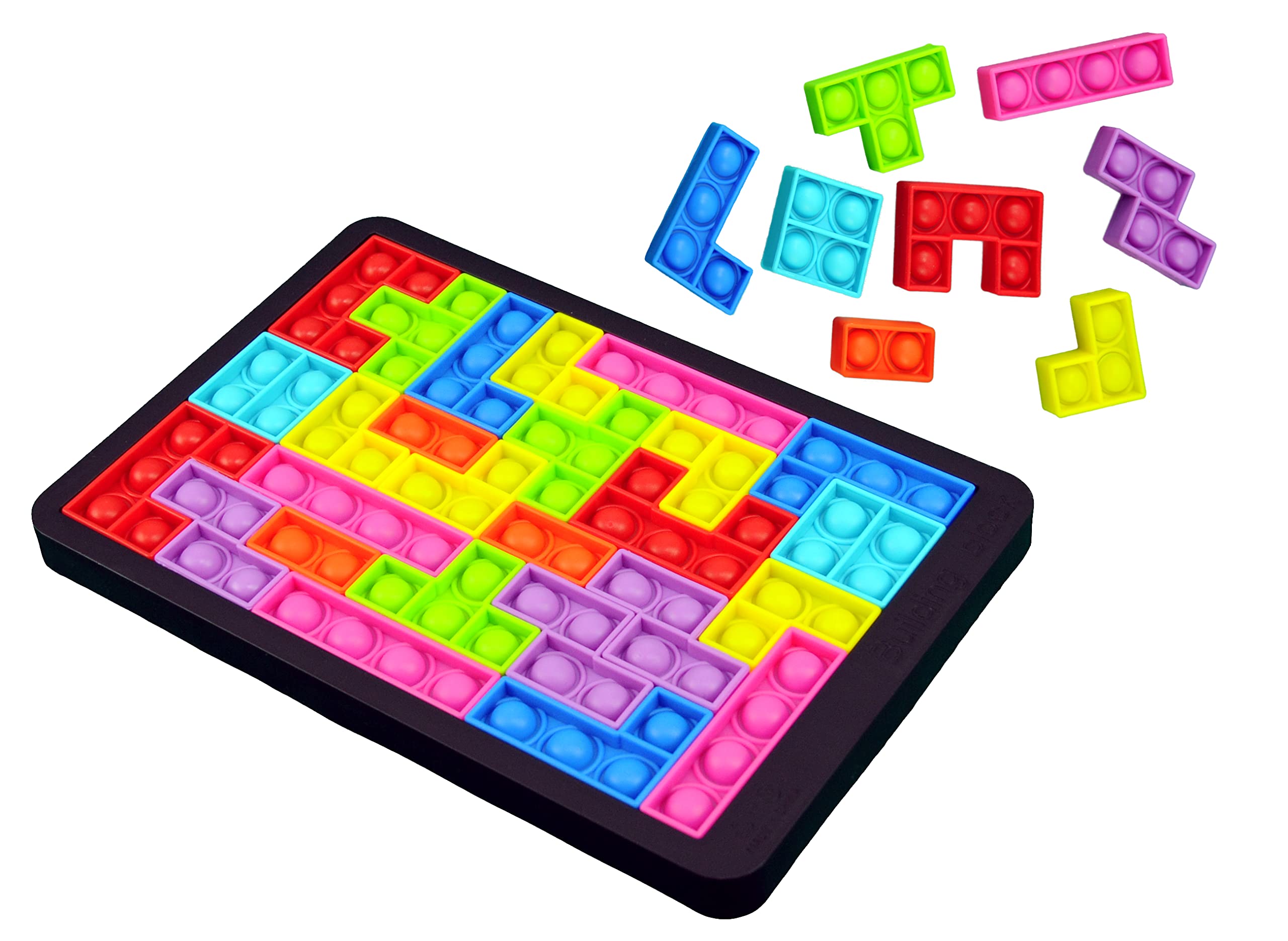 Tetro Tapperspop it Puzzle, a Good Birthday Party Game. A Push Bubble Silicone Sensory Fidget Toy That Provides Hours of Fun! Creative Gameplay for Teens, Adults, Seniors & Kids of All Ages!