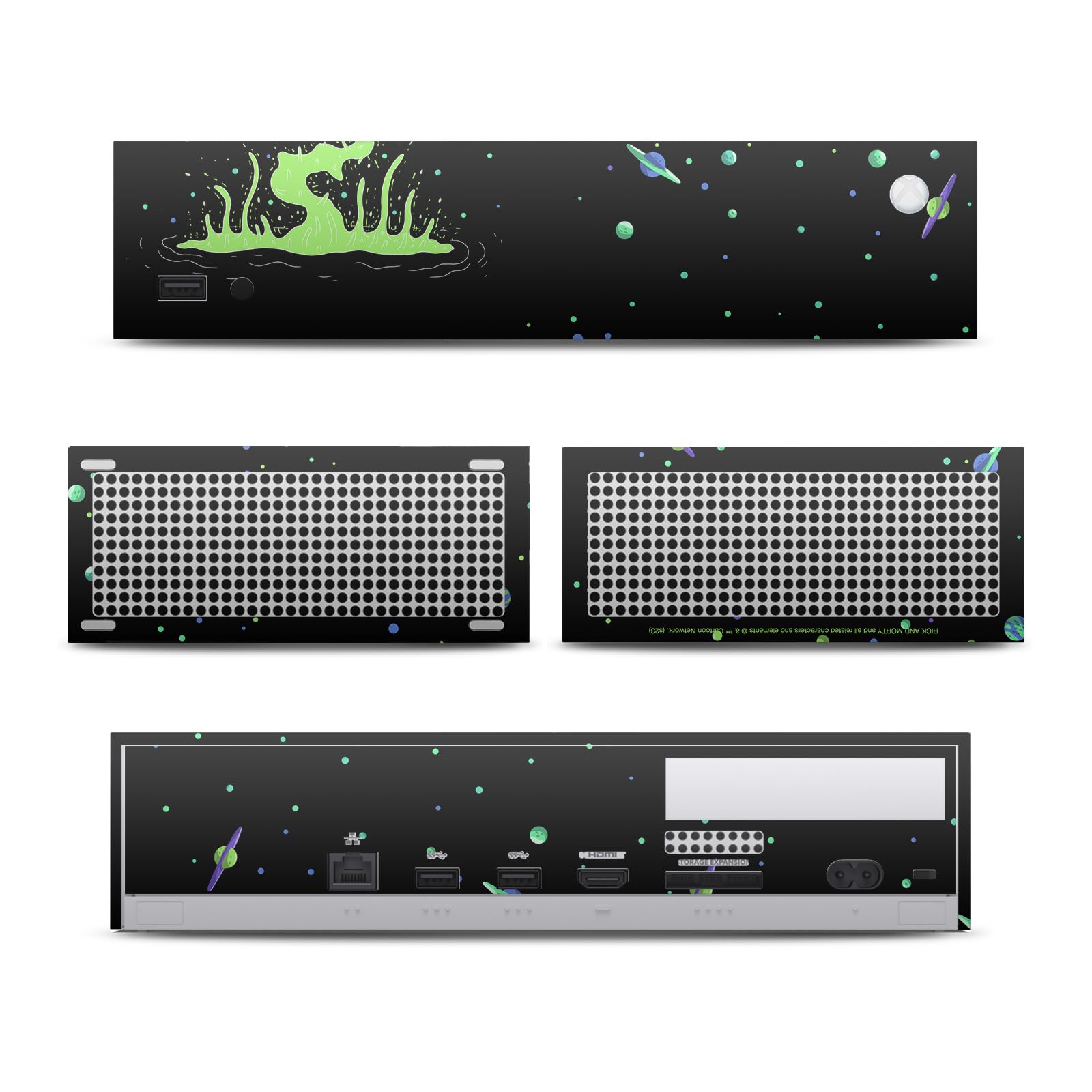 Head Case Designs Offizielle Rick and Morty Der Space Cruiser Grafiken Vinyl Haut Gaming Aufkleber Abziehbild Abdeckung kompatibel mit Xbox Series S Console