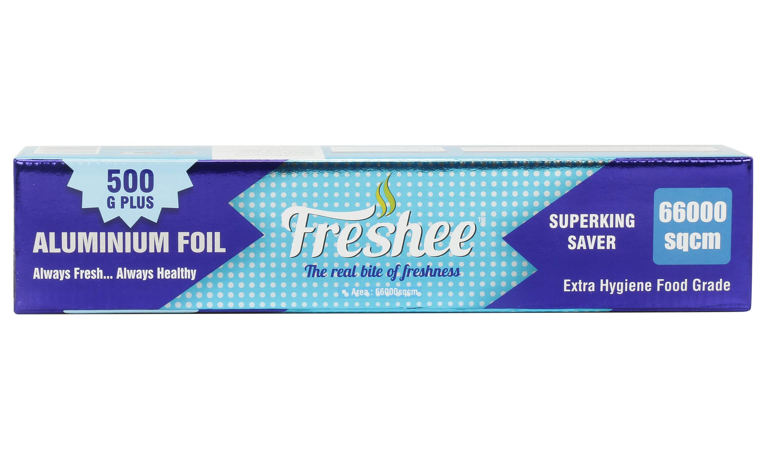Freshee Aluminium Foil for Wrapping Food 22mtrs Silver Foil Roll Disposable Foil for Food Parcel 66000sqcm, Pack of 2