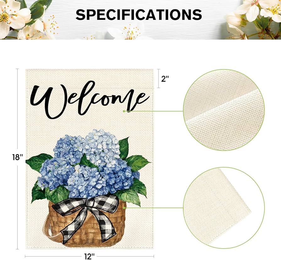 Amazon.com : AVOIN colorlife Hydrangea Spring Summer Garden Flag