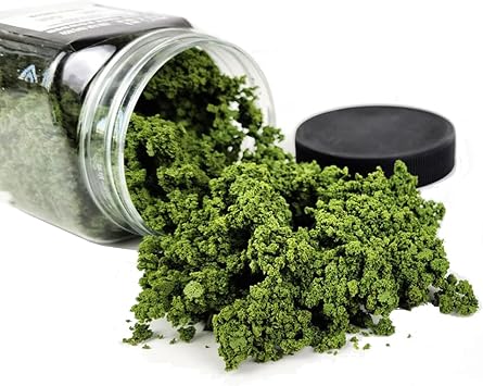 Tree Powder for DIY Model Trees Basing Material Plant Tufted Terrain Model for DIY Miniature Model Shrub Bushy Tuft, Building Model Railway Fairy Garden Diorama SceneryLight Green