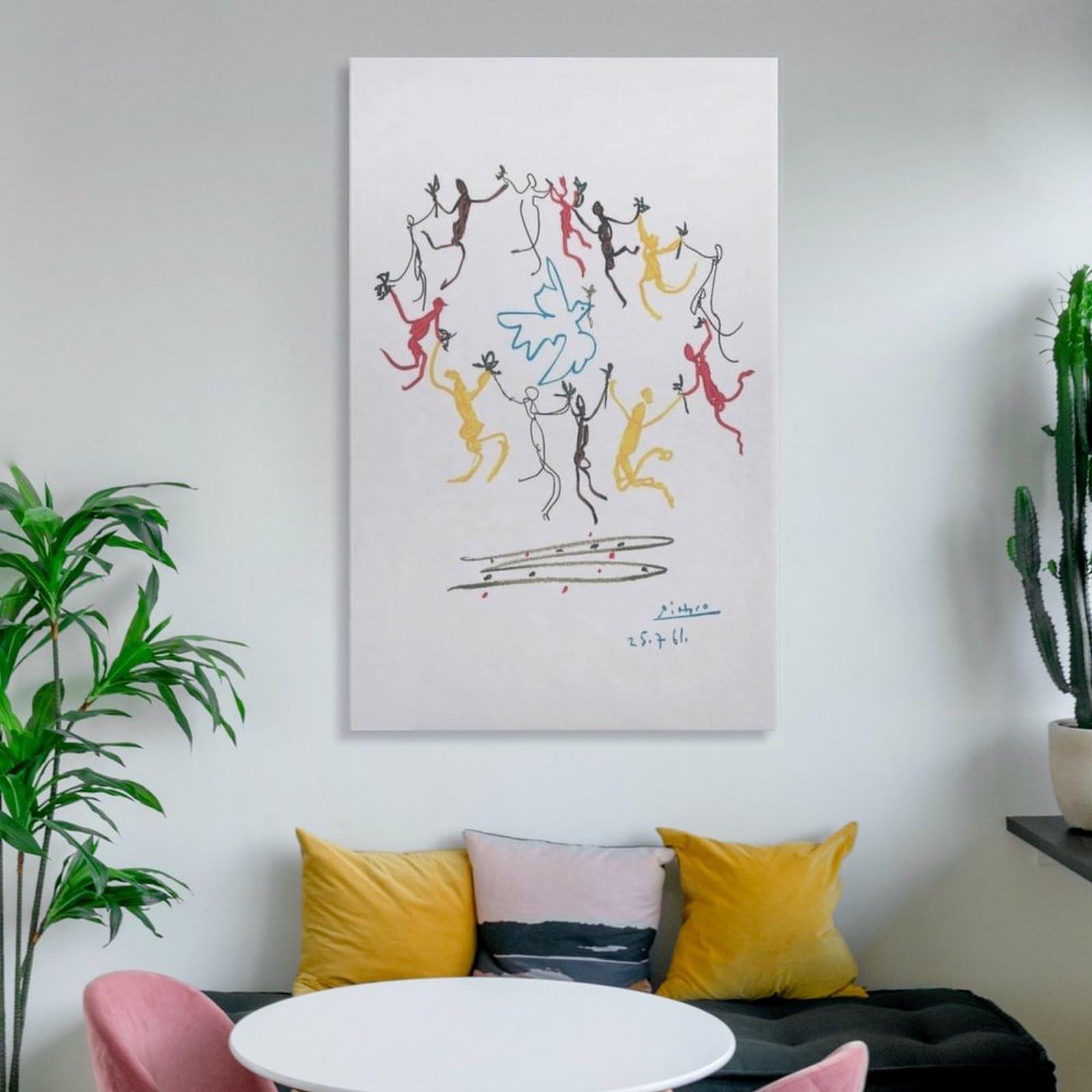 Amazon.co.jp: パブロ・ピカソ《ハッピーダンス》ポスター ポスター