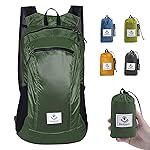 4Monster Hiking Daypack,Water Resistant Lightweight Packable Backpack for Travel Camping Outdoor (Army Green-2, 24L)