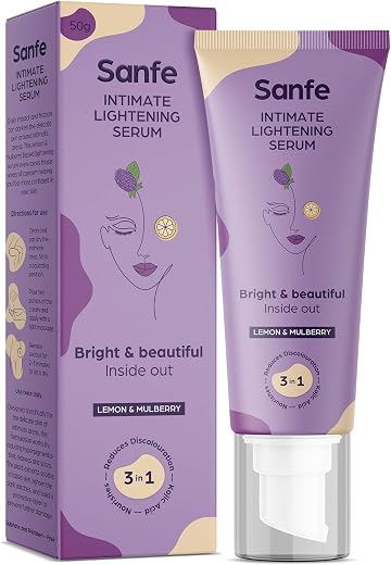 Sanfe Intimate Lightening Serum - 50g | For Dark Underarms, Inner Thighs, Knees And Bikini Area | With Kojic Acid, Vitamin...