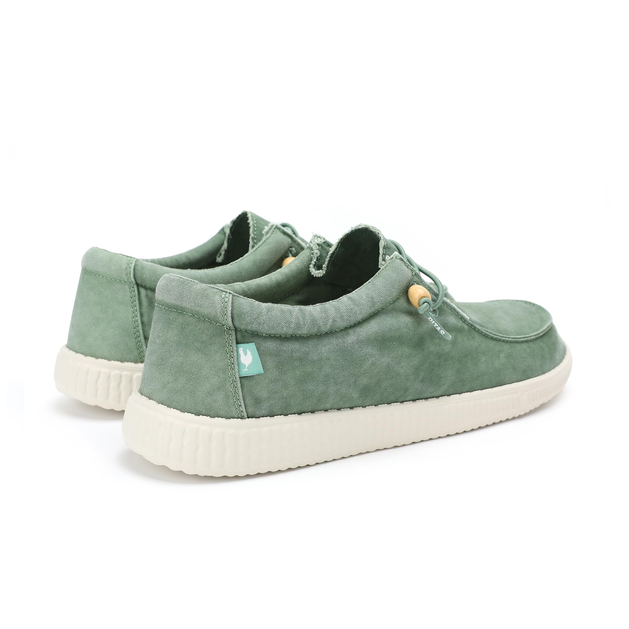WALK IN PITAS | WP150 WALLABI Washed | Mocassini Uomo | Scarpe da Barca | Sportive Uomo | Sneakers Casual | Scarpa da Vela | Calzatura Senza Lacci | Scarpe Walkinpitas | Verde Menta 42