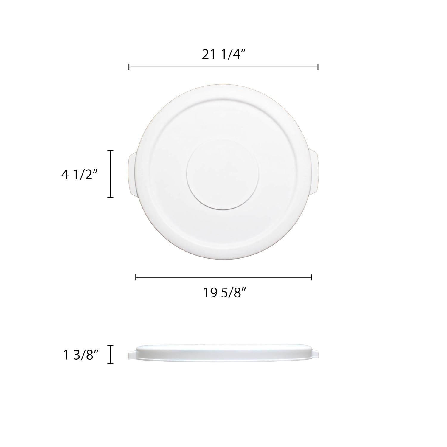 Thunder Group PLTC020WL Trash Can Lid Round Secure Snap-on