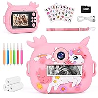 Macchina Fotografica Istantanea per Bambini, 2,4 Pollici 1080P Fotocamera Selfie Digitale