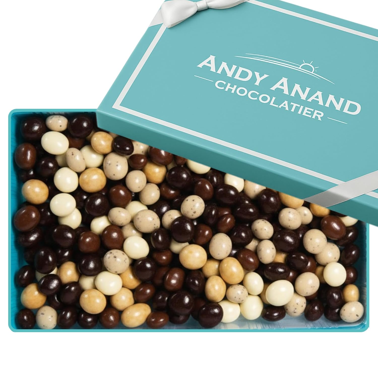 ANDY ANAND CHOCOLATIER Chocolate Covered Espresso Coffee Beans – 1 lb Assorted 5 Flavors, Gourmet Belgian Chocolate Coated Arabica Coffee Beans Candy Snack Gift for Coffee Lovers