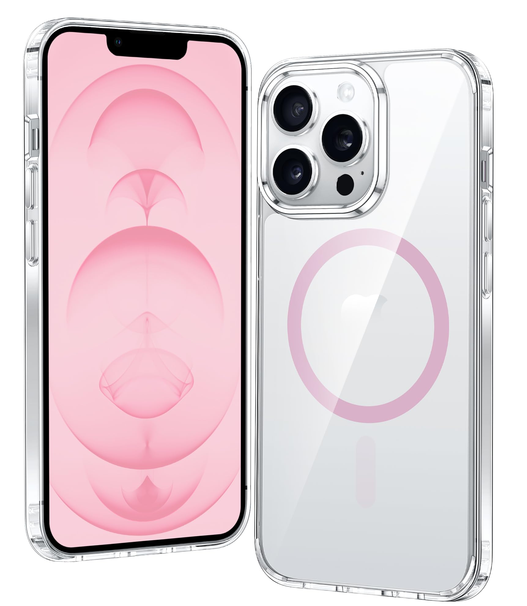 FNTCASE for iPhone 12 Pro-Max Case Compatible with Magsafe Clear Phonecase | Anti Tellowing, Military Grade Drop Protection, Slim Magnetic Phone Cases, Shockproof Bumper, Transparent Cell Cover