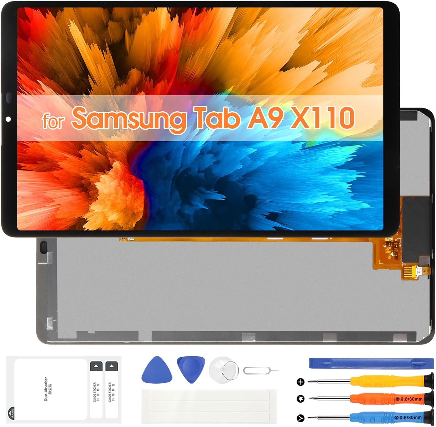 LCD for Samsung Galaxy Tab A9 Screen Replacement - for Samsung Tablet A9 LCD Touch Screen for Galaxy SM-X110 X115 Digitizer Touch Glass Assembly with Repair Tools (Black,8.7 inch)