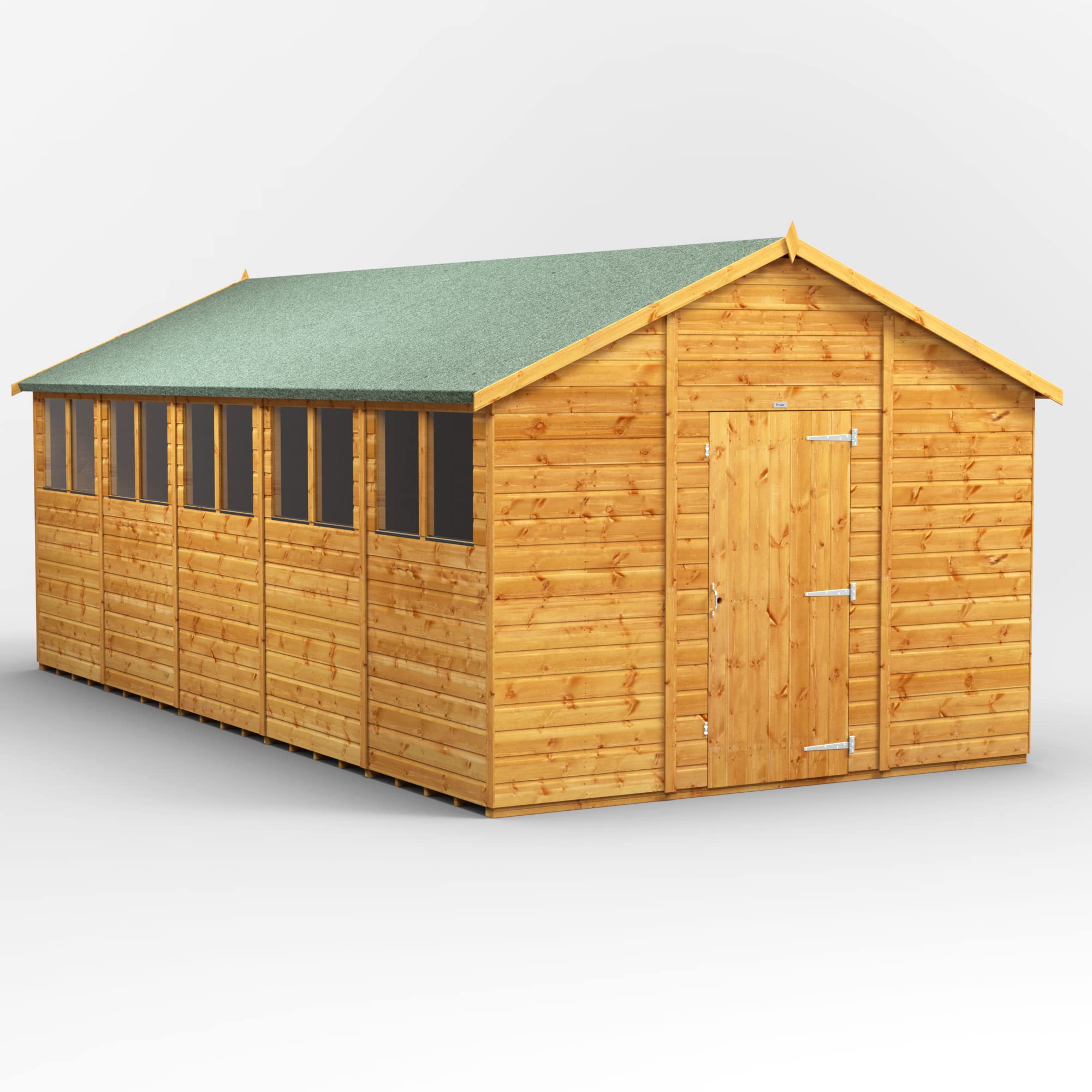 POWER High Grade Premium Apex Garden Wooden Shed with Security Features, PVC Window Sills, Door & Window Flexibility, made from Extra Thick Timber & Toughened Glass — view 9