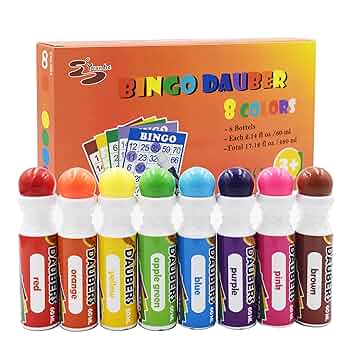 Amazon.com: Yuanhe Bingo Daubers Dot Markers - Mixed Colors