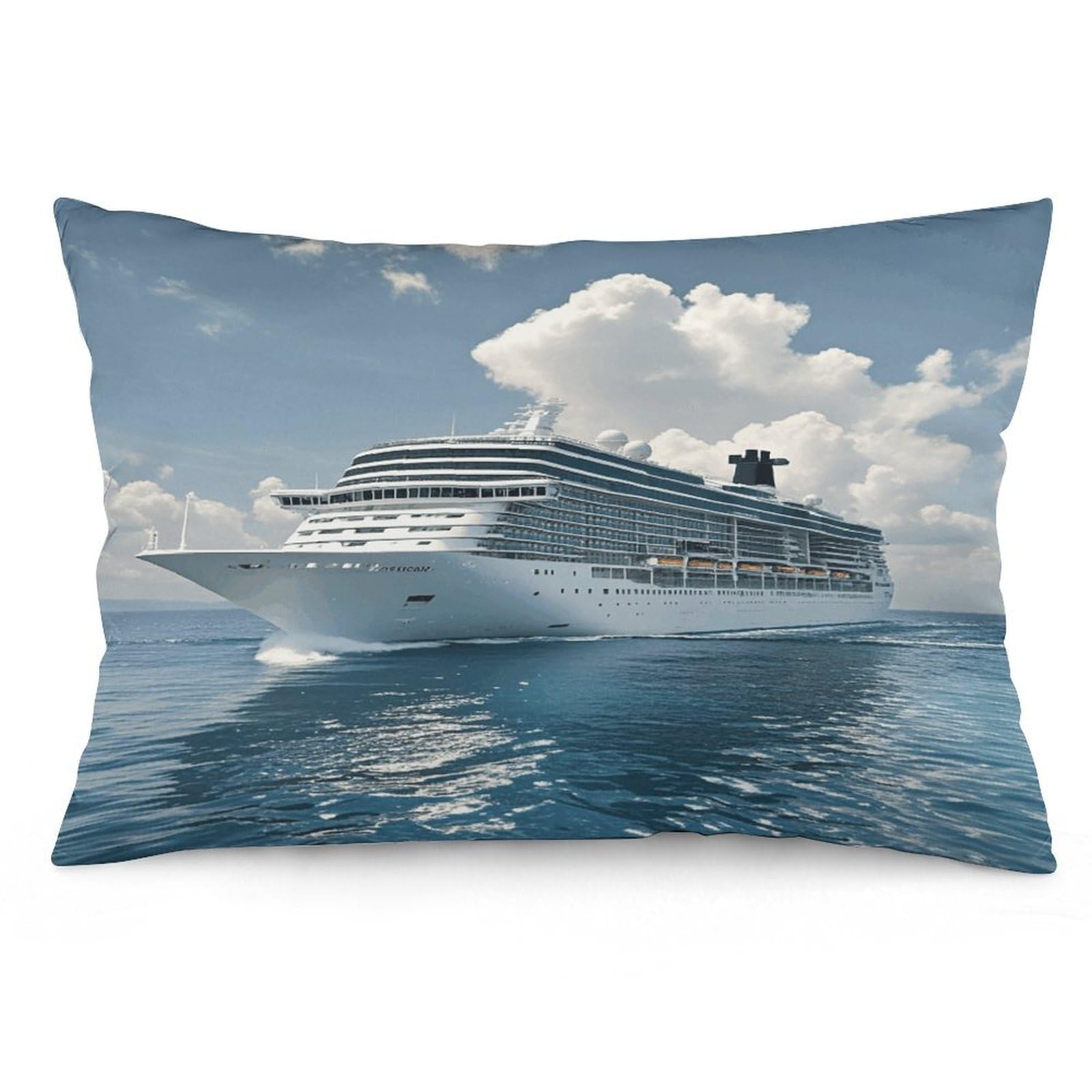 Cruise Ships Throw Pillow Cover Soft Pillow Case Decorative Lumbar Pillow Cover Cozy Throw Pillowcase Polyester Rectangular Cushion Case Decor for Couch Sofa Bed