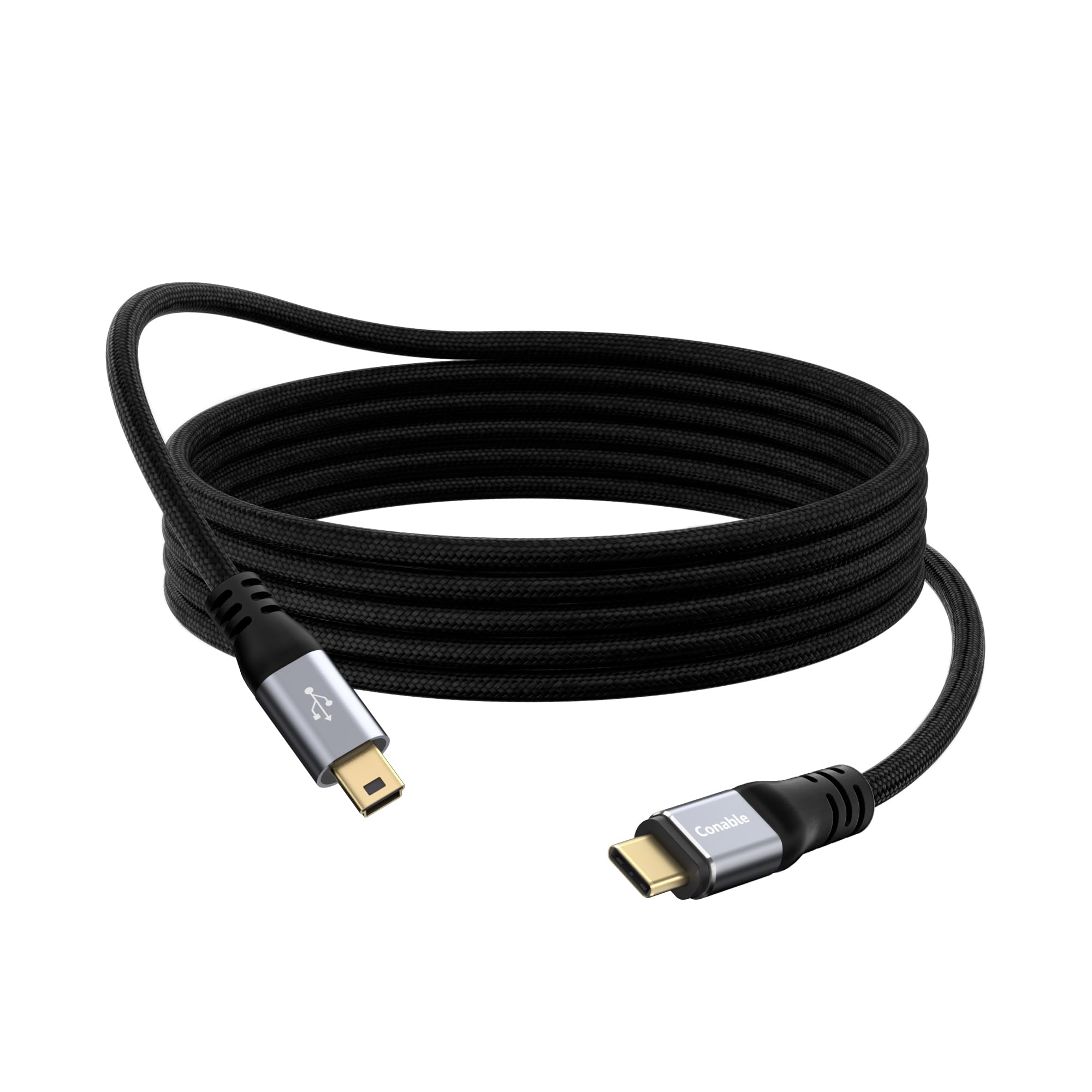 Cavo mini USB 3,5 m, cavo USB C a Mini B, alluminio, sincronizzazione dati