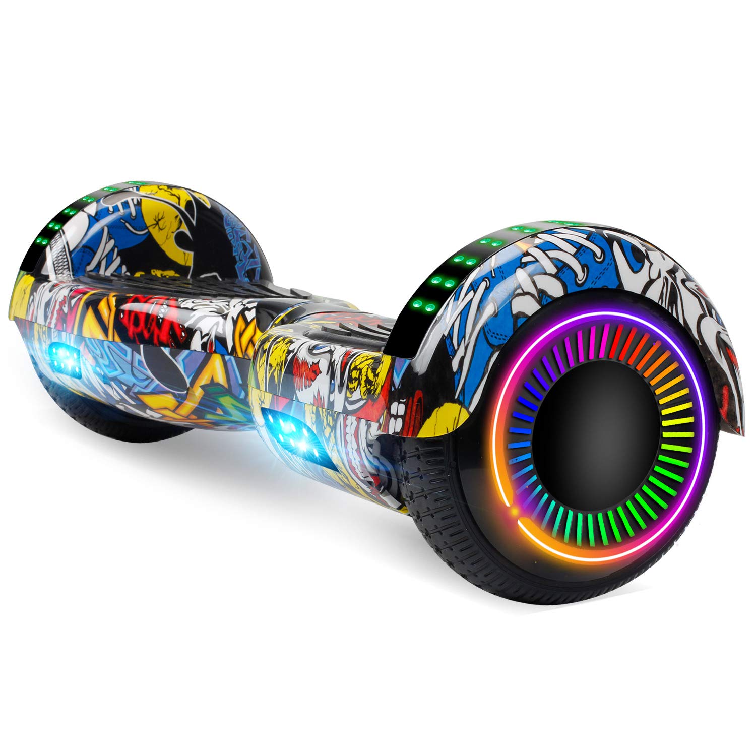 Felimoda Hoverboard with Bluetooth Speaker & LED Lights, 6.5" Self-Balancing Scooters Hoverboard for Kids and Adults