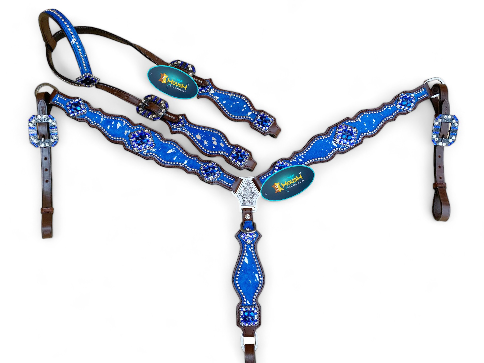 Ensemble de colliers de bride de tête de cheval en cuir rose à imprimé léopard - Canada