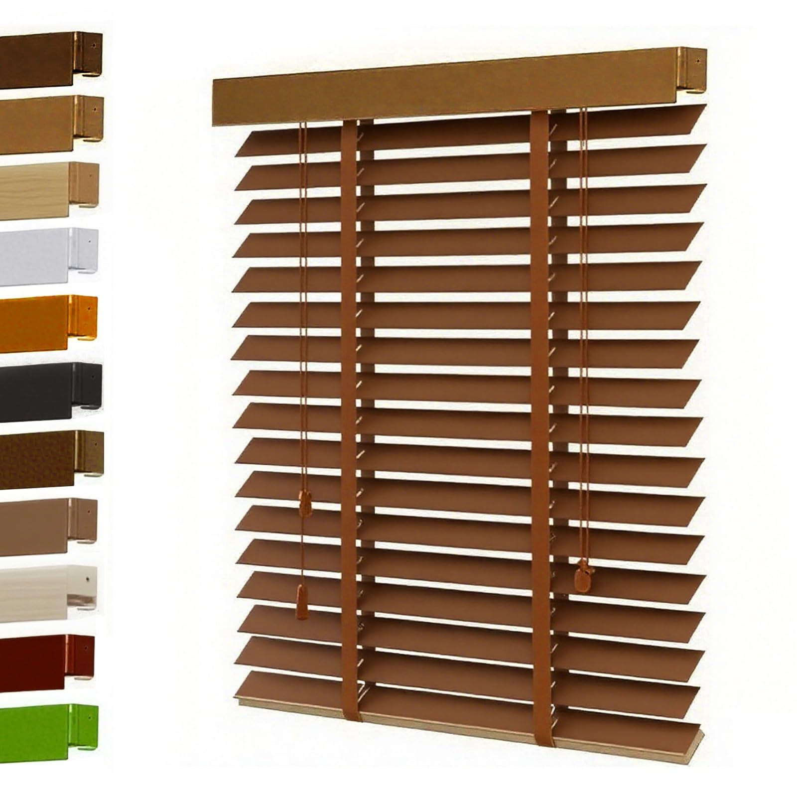 Persianas de madera real para ventanas que transforman tu sala en un espacio cálido.