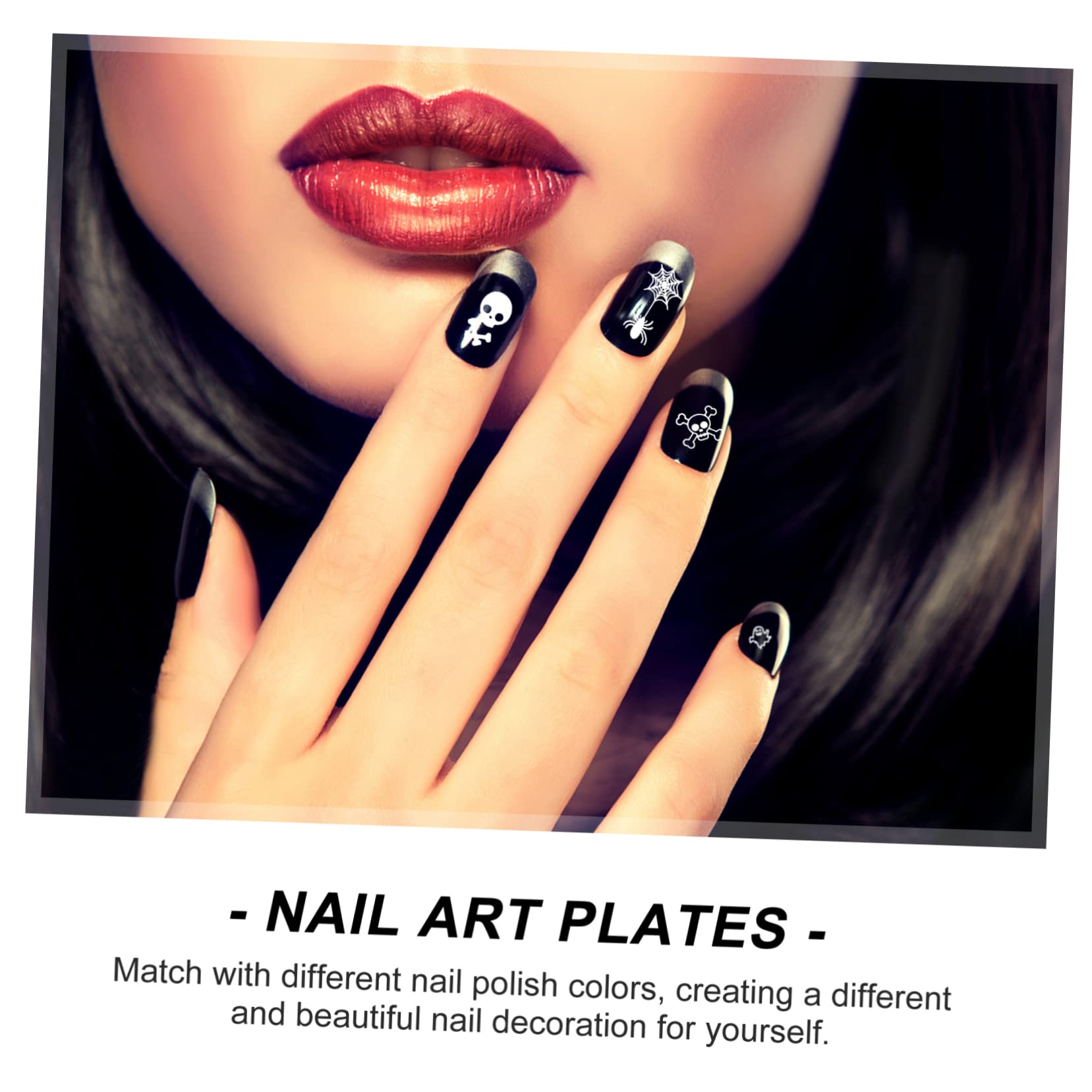 FRCOLOR 30pezzi Piastre Per Unghie Halloween Template Creativi Inossidabile Per Nail Manicure Per e Regali e Ragazze