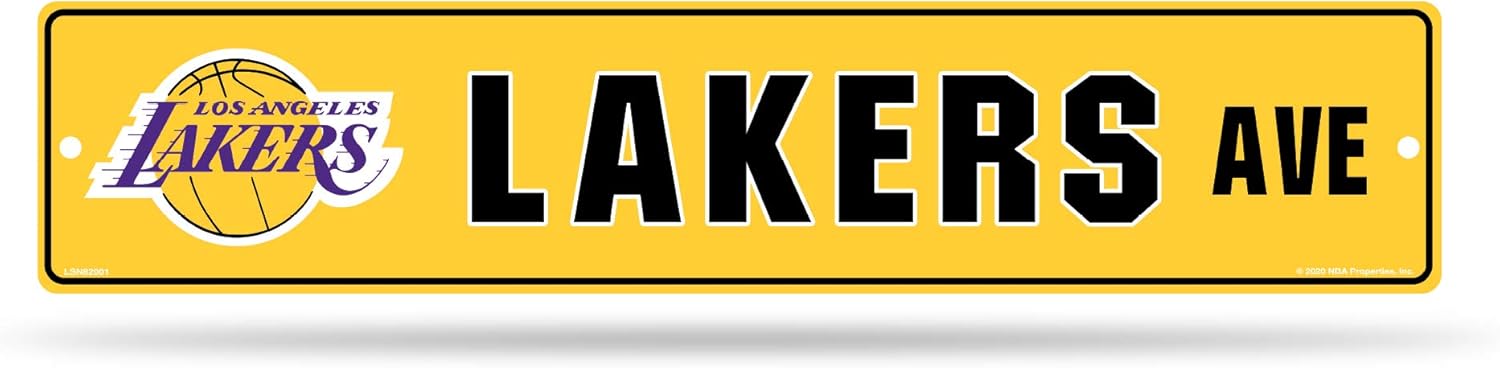 Rico Industries NBA Los Angeles Lakers Street Sign, 5 x 24-inches