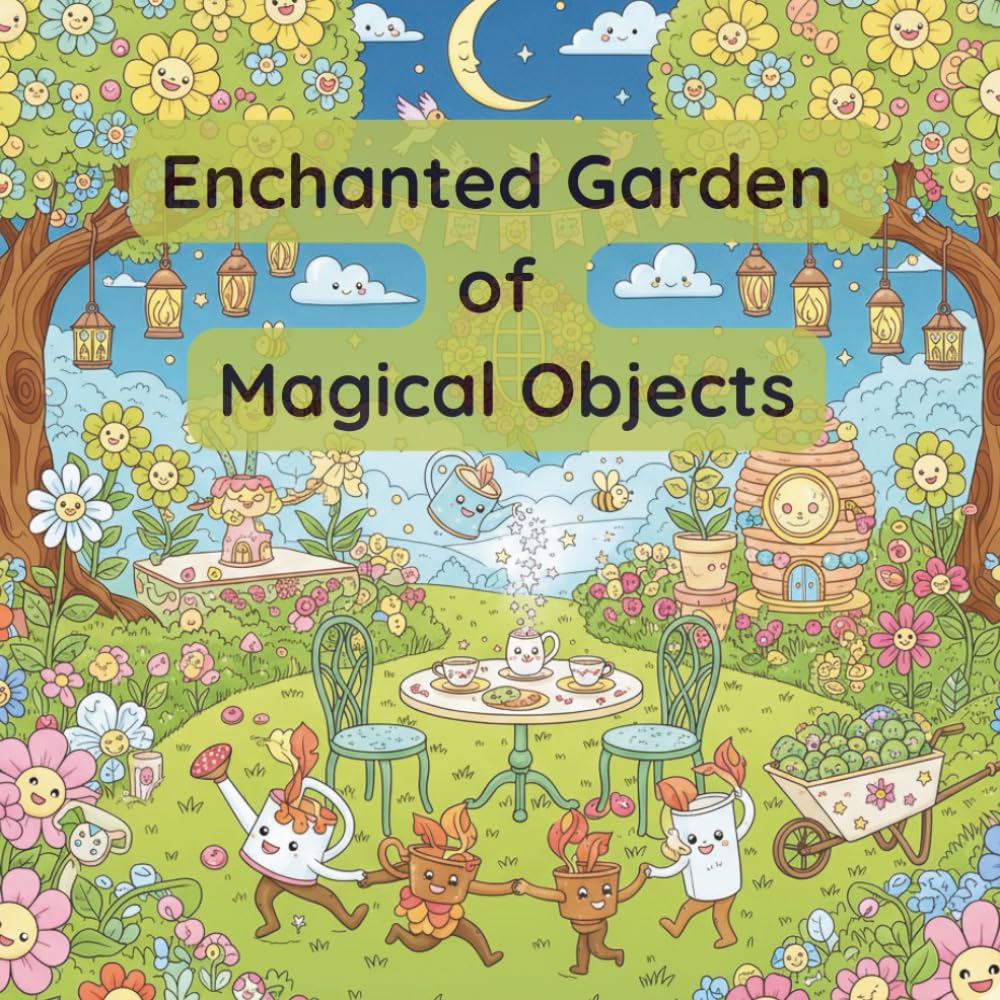 Enchanted Garden of Magical Objects: A Magical Coloring Journey Through a Whimsical Garden