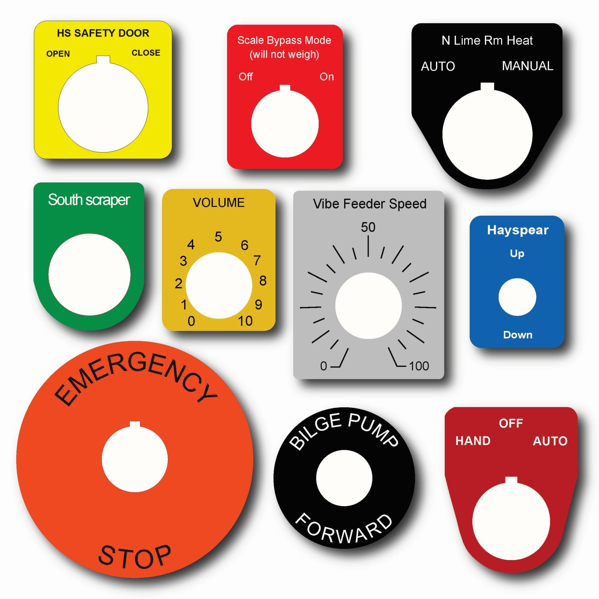 Amazon.com: Engraved Industrial Tags, Engraved Legend Plates, Push